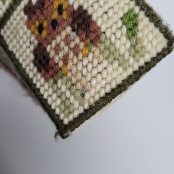 Retro Cardinal Owl Needle Point Cross Stitch Patchwork Quirky Tote Bag - Picture 7 of 8